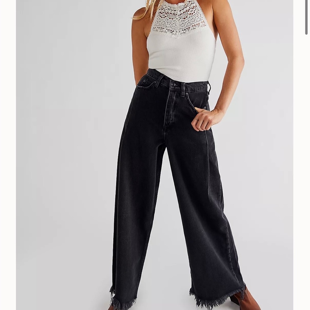 Free People old West slouchy jeans in panther size 27